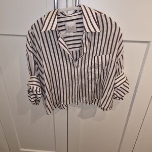 TWP Striped Button-Up Shirt